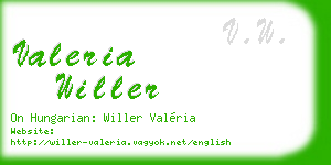 valeria willer business card